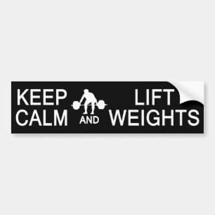 Aangepaste bumpersticker voor kalm- en liftgewicht