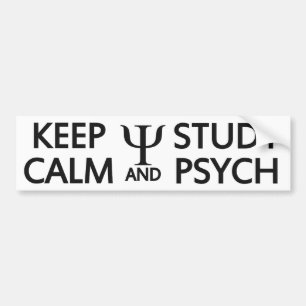 Aangepaste bumpersticker voor kalm- en studiepsych