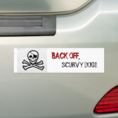 Aangepaste Bumpersticker voor vlag Pirate Flag (Op auto)