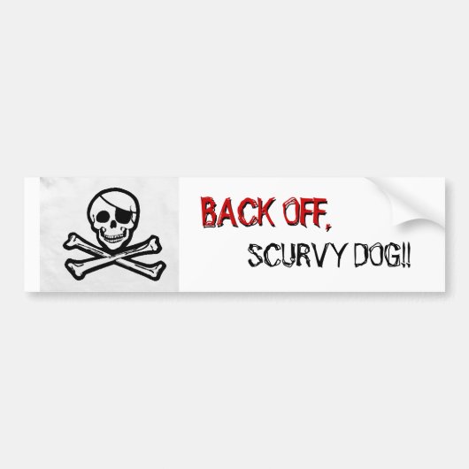 Aangepaste Bumpersticker voor vlag Pirate Flag (Voorkant)