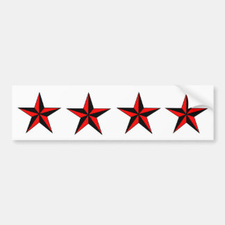 Aangepaste Bumperstickers ... Red Nautical Stars