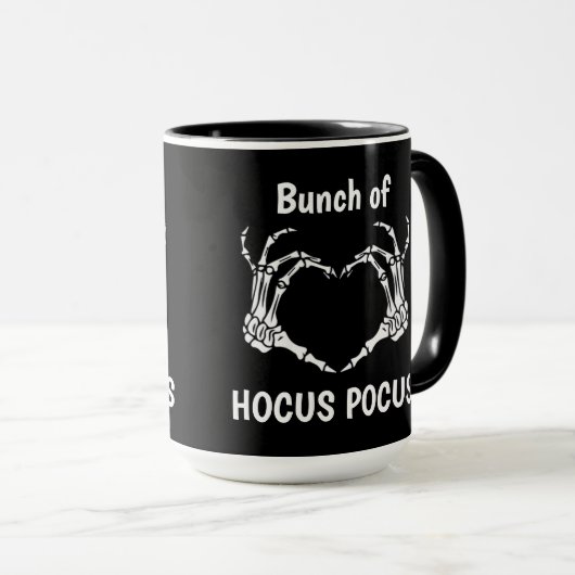 Aangepaste BUNCH VAN HOCUS POCUS Skeleton Hands He Mok (Voorkant rechts)