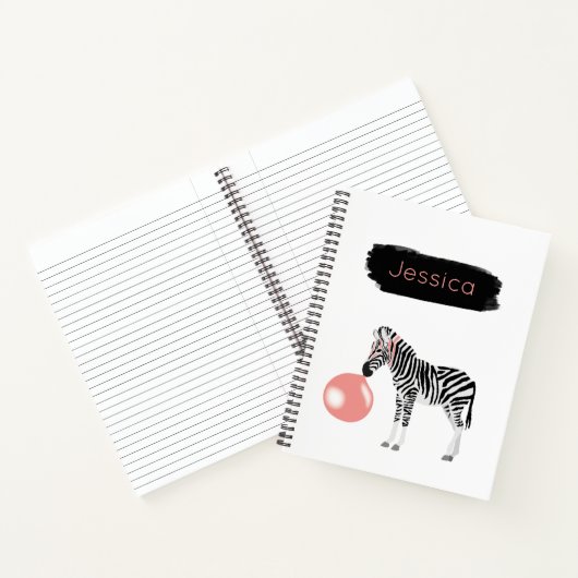 Aangepaste bundel Zebra blaasbaar Notitieboek (Binnen)