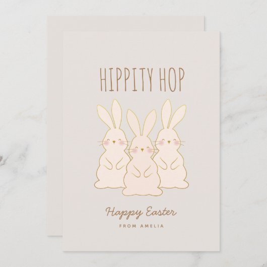 Aangepaste bunnies Pasen Feestdagenkaart (Voorkant / Achterkant)