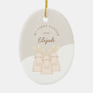 Aangepaste bunnies Pasen Keramisch Ornament