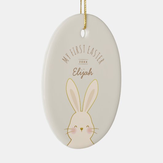 Aangepaste bunnies Pasen Keramisch Ornament (Rechts)