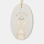Aangepaste bunnies Pasen Keramisch Ornament (Links)