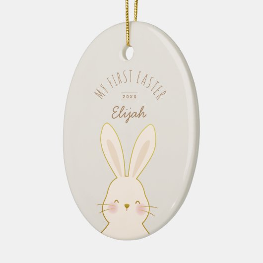 Aangepaste bunnies Pasen Keramisch Ornament (Links)