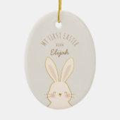 Aangepaste bunnies Pasen Keramisch Ornament (Voorkant)