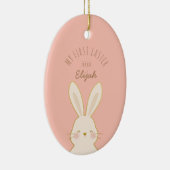 Aangepaste bunnies Pasen Keramisch Ornament (Rechts)