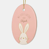 Aangepaste bunnies Pasen Keramisch Ornament (Links)