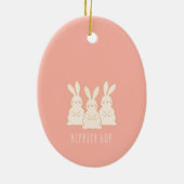 Aangepaste bunnies Pasen Keramisch Ornament (Achterkant)