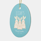 Aangepaste bunnies Pasen Keramisch Ornament (Links)