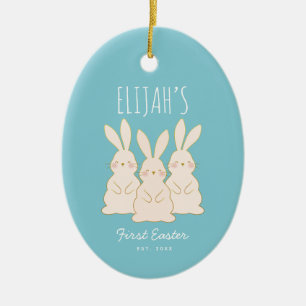 Aangepaste bunnies Pasen Keramisch Ornament