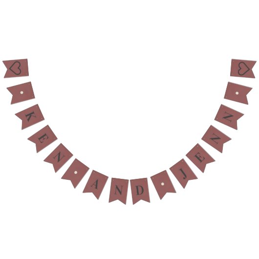 Aangepaste Bunting Banner - Blushing Champagne Wed (Alle)