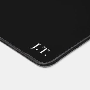 Aangepaste bureaumat - grote zwarte plastic comput