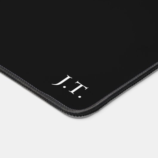 Aangepaste bureaumat - grote zwarte plastic comput (Hoek)