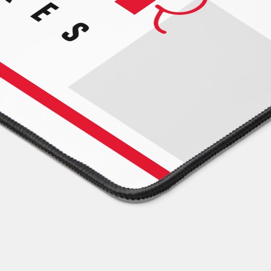 Aangepaste bureaumat met retro 50's diner ontwerp (Hoek)