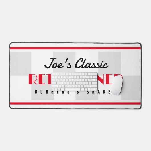 Aangepaste bureaumat met retro 50's diner ontwerp (Keyboard & Muis)