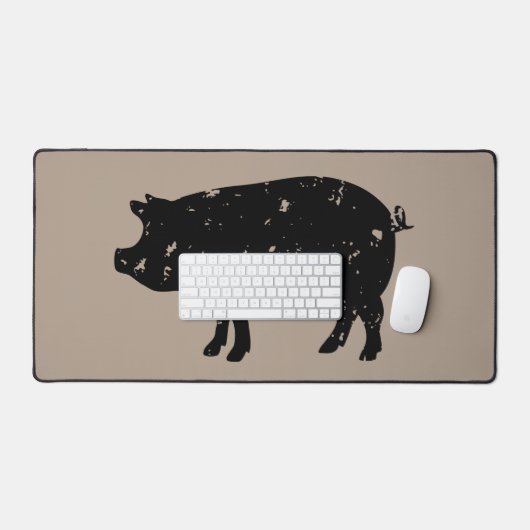 Aangepaste bureaumat met varkenssilhouet (Keyboard & Muis)