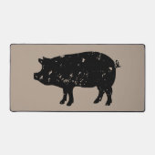 Aangepaste bureaumat met  varkenssilhouet (Voorkant)