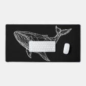 Aangepaste bureaumat moderne geometrische walvis (Keyboard & Muis)