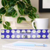Aangepaste bureaunaam Bord Blue Daisies Daisy Naambordje