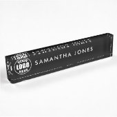 Aangepaste bureaunaam bord met logo naambordje