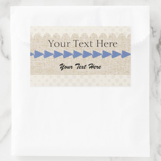 Aangepaste burlap stof getextureerde pijl label (Tas)