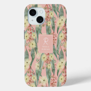 Aangepaste Bush Gum Bloemige Bloesems - Vintage Bl iPhone 15 Case