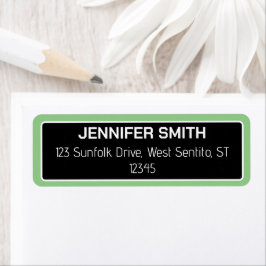 Aangepaste Business Black Company Retouradreslabel Etiket