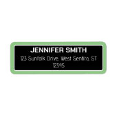 Aangepaste Business Black Company Retouradreslabel Etiket (Voorkant)