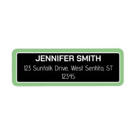 Aangepaste Business Black Company Retouradreslabel Etiket