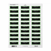 Aangepaste Business Black Company Retouradreslabel Etiket (Full Sheet)