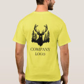 Aangepaste Business Branded Logo QR Scan Code Teks T-shirt (Achterkant)