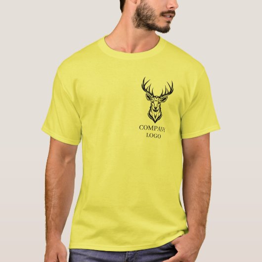 Aangepaste Business Branded Logo QR Scan Code Teks T-shirt (Voorkant)