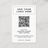 Aangepaste Business Branding QR-code | Kaart verpa Visitekaartje (Achterkant)