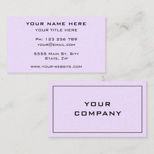 Aangepaste Business Card Template Ontwerp uw eigen Visitekaartje (Voorkant / Achterkant)