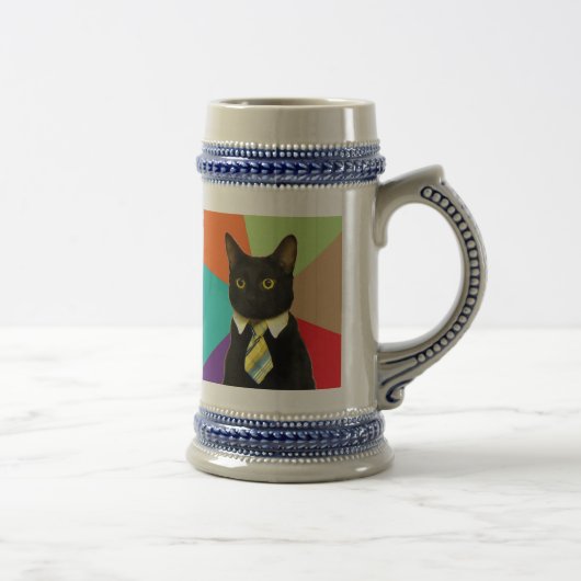 Aangepaste Business Cat Beer Stein Bierpul (Rechts)