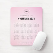 Aangepaste Business Company Logo 2024 kalender toe Muismat (Met muis)