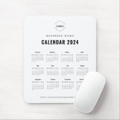 Aangepaste Business Company Logo 2024 kalender toe Muismat (Met muis)
