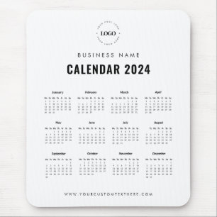 Aangepaste Business Company Logo 2024 kalender toe Muismat