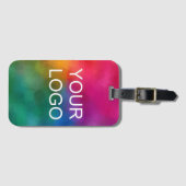 Aangepaste Business Company Logo Naam Tekst Sjablo Bagagelabel (Voorkant (horizontaal))