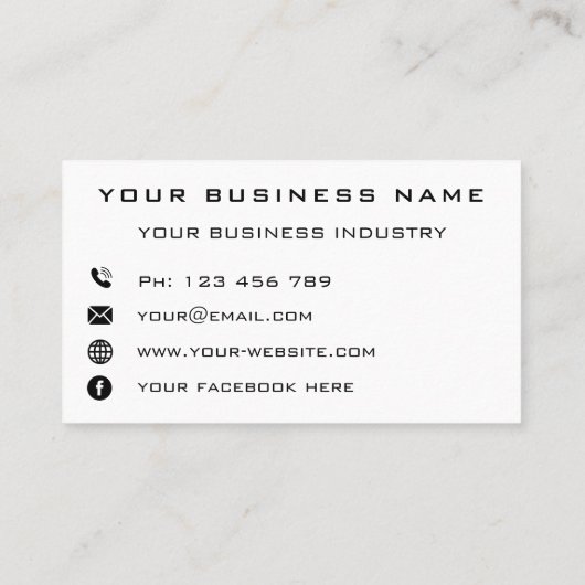 Aangepaste business gepersonaliseerd uw bedrijf contactkaartje (Achterkant)