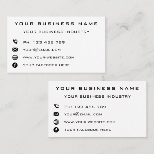 Aangepaste business gepersonaliseerd uw bedrijf contactkaartje (Voorkant / Achterkant)