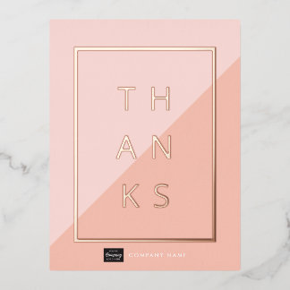 Aangepaste Business Gold Foil Hartelijk dank Brief Folie Uitnodiging Briefkaart