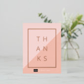 Aangepaste Business Gold Foil Hartelijk dank Brief Folie Uitnodiging Briefkaart (Staand Voorkant)