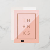 Aangepaste Business Gold Foil Hartelijk dank Brief Folie Uitnodiging Briefkaart (Voorkant / Achterkant)