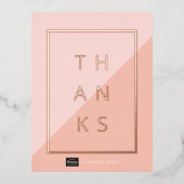 Aangepaste Business Gold Foil Hartelijk dank Brief Folie Uitnodiging Briefkaart (Voorkant)