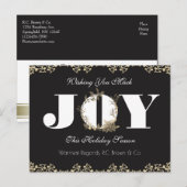 Aangepaste Business Holiday Greetings Joy Feestdagenkaart (Voorkant / Achterkant)
